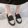 EBEZCPRK Women's Fashion Glitter Slip On Sneakers,Casual Fashion Slip-On Sparkle Bling Flat Loafers, Women Rhinestone Platform Loafers (Black,6) view 3