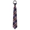 Luckyvestir Boys Tie, Kids Ties for Boys Girls, 15" Pretied Plaid Zipper Tie for Graduation (Age 8-14) (A:Navy blue,yellow,red) view 1