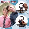 Luckyvestir Boys Tie, Kids Ties for Boys Girls, 15" Pretied Plaid Zipper Tie for Graduation (Age 8-14) (A:Navy blue,yellow,red) view 3