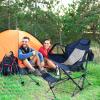 KOTEK Hammock Chair, Portable Camping Chair with Retractable Footrest, Adjustable Backrest, Headrest, Cup Holder & Carry Bag, Folding Rocking Chair for Outdoor Lawn Patio Travel Picnic Fishing (Navy) view 2