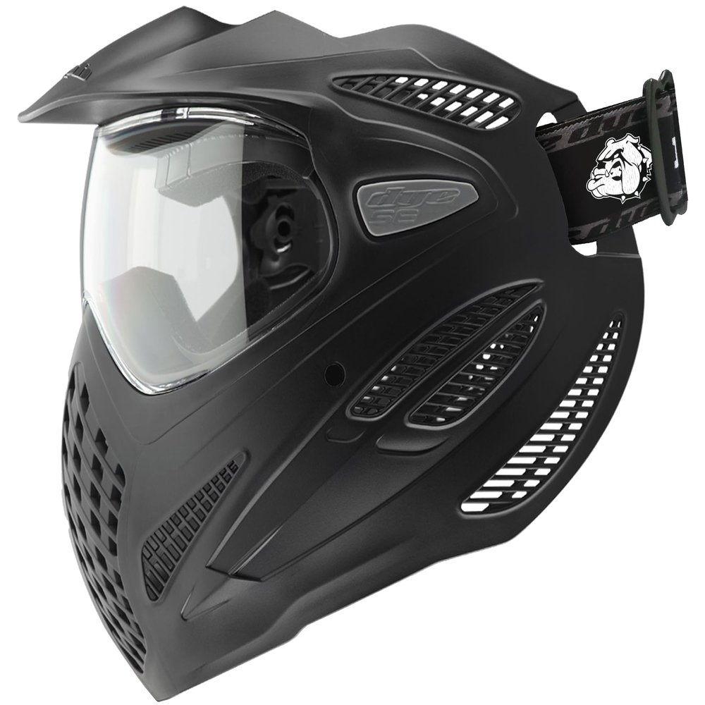 Maddog Dye SE Special Edition Paintball Mask Goggle System | Replaceable SLS Thermal Dual-Pane Anti Fog Lens | Adjustable Full-Face Safety Certified Protection - Black with Clear Lens