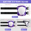 Comforhous Color Gradient Kids Bike Helmet and Pads Adjustable Helmet for Kids Protective Gear Set with Elbow Knee Pads Wrist Guards for Cycling Bicycle view 3