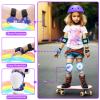 Comforhous Color Gradient Kids Bike Helmet and Pads Adjustable Helmet for Kids Protective Gear Set with Elbow Knee Pads Wrist Guards for Cycling Bicycle view 4