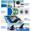 FEATH-R-LITE Inflatable Paddle Board Stand Up Paddleboards for Adults SUP with Premium Accessories Pump, Adjustable Paddle, Leash, Three Fins, Backpack (Blue Monkey) view 3
