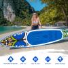 FEATH-R-LITE Inflatable Paddle Board Stand Up Paddleboards for Adults SUP with Premium Accessories Pump, Adjustable Paddle, Leash, Three Fins, Backpack (Blue Monkey) view 4