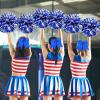 Ipetboom Aerobics Cheerleading Ball Set with Hair Bow - 2 Vibrant Pom Poms for Sports Events Dance Performances and Cheer Squads - Lightweight Easy to Wave Accessories for Team Spirit view 2