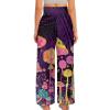 Eheartsgir Colorful Mushroom Women's Wide Leg Pants with Pockets High Waist Yoga Tummy Control Pants Running Workout Hiking Trousers view 4