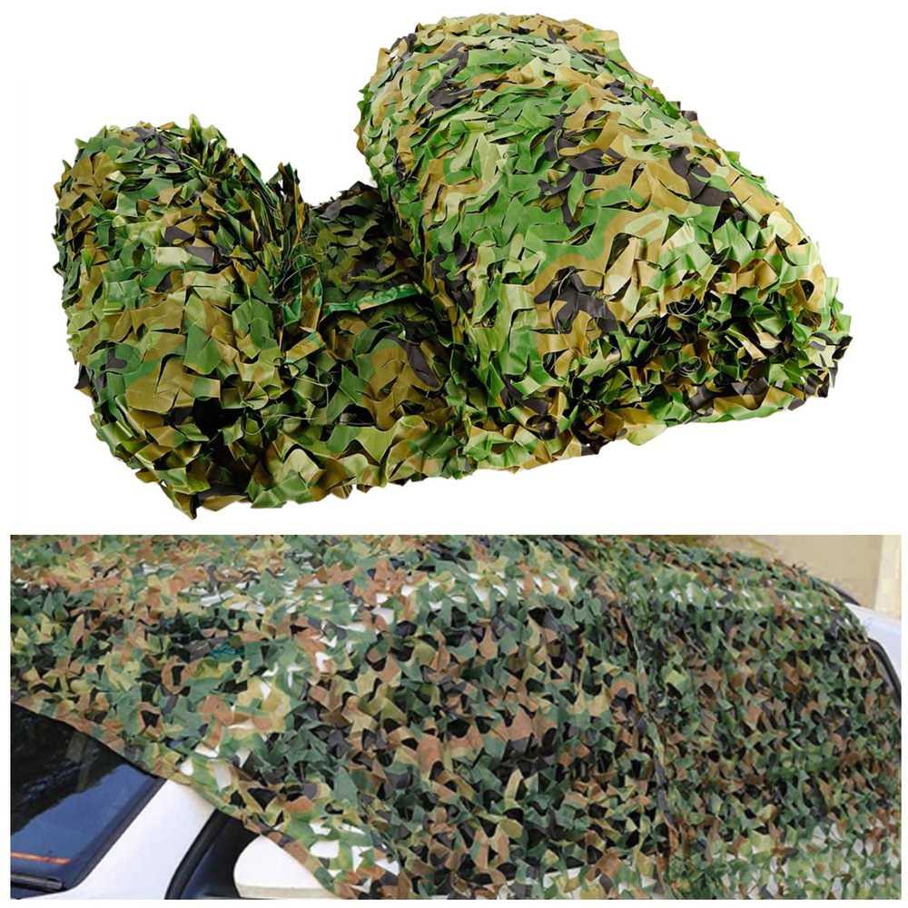 HSPLXYT Camouflage Netting Camo Net Sunshade Bulk Roll Hunting Blinds for Sunshade Camping Shooting Theme Party Decoration; Double Layered, Soft and Foldable(Size:6x7m/19.7x23ft)