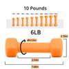 Portzon 10 Colors Options Compatible with Set of 2 Neoprene Dumbbell,1-20 LB, Anti-Slip, Anti-roll, Hex Shape view 2