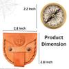 Asian Arts Global Compass Brass with Handmade Leather Case Collectible Decorative Gifting Item, Birthday Gift, Wedding Gift, 2.2 INCH, Antique view 2