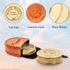 Asian Arts Global Compass Brass with Handmade Leather Case Collectible Decorative Gifting Item, Birthday Gift, Wedding Gift, 2.2 INCH, Antique view 3