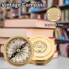 Asian Arts Global Compass Brass with Handmade Leather Case Collectible Decorative Gifting Item, Birthday Gift, Wedding Gift, 2.2 INCH, Antique view 4