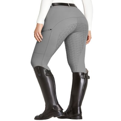 FitsT4 Sports Women's Full Seat Breeches High Waist Horse Riding Pants Grey