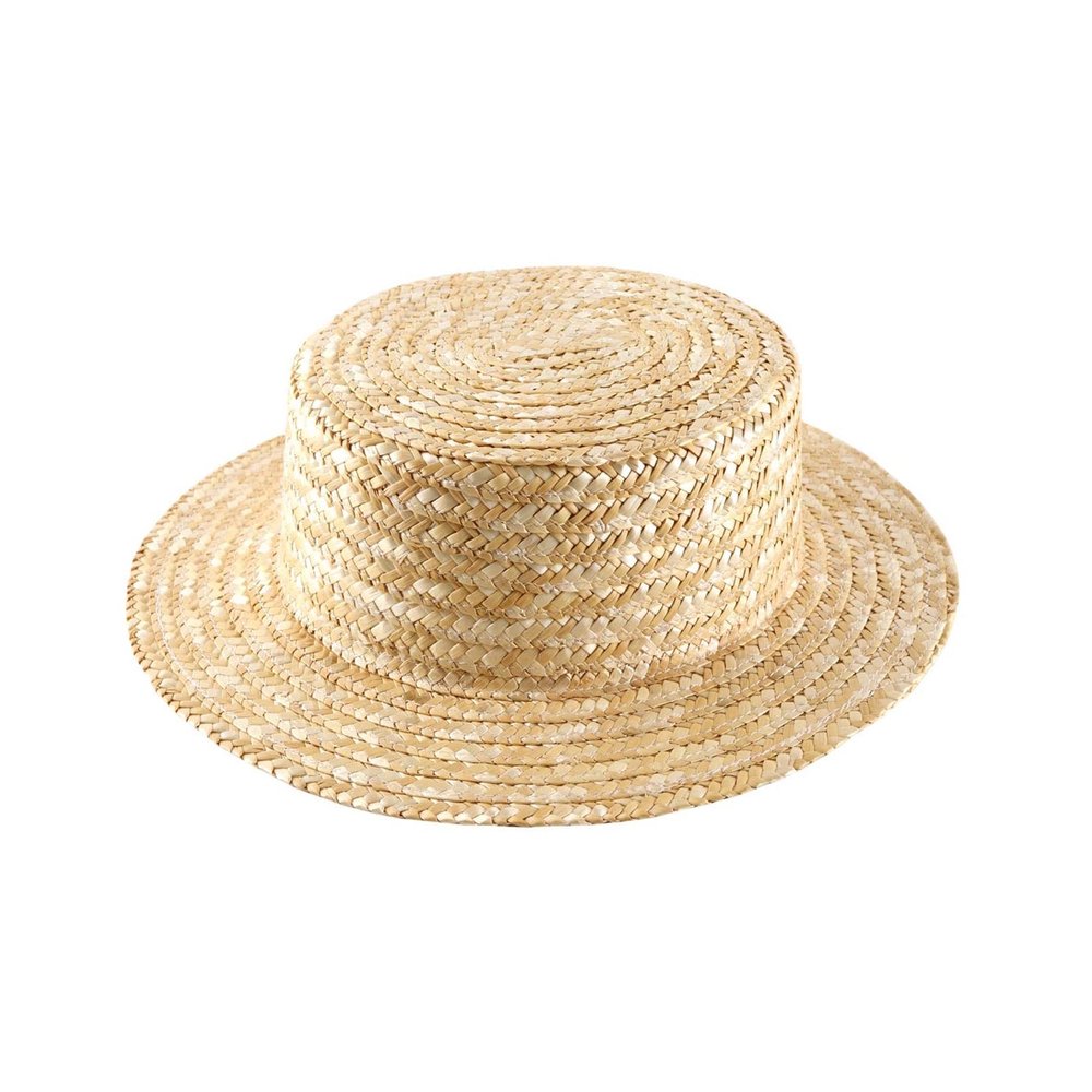 Classic Italy Child Little Boater Boater Hat Size 56 Cm Naturel