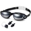 Dizokizo Swim Goggles for Adult Men Women Youth Kids Child with Earplug, Anti-Fog UV Protection Swimming Goggles with HD Lens, Adjustable Silicone Leak-Proof Ergonomic Design with Carry Case (Black) view 1