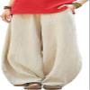 LOAIHA Lantern Pants for Women Cotton Blend Harem Beach Lightweight Tapered Baggy Pants Summer Medium Solid Beige view 1