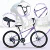 ZUKKA 26 Inch Mountain Bike 7 Speeds Bicycle BMX Handlebar Bicycle Steel Frame Dual Disc Brakes for Youth/Adult Multiple Colors (Purple) view 4