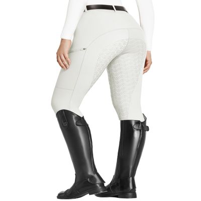 FitsT4 Sports Women's Full Seat Riding Tights with Zipper Pockets Horseback Riding Pants Equestrian Breeches for Women White 2XL