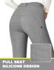 FitsT4 Sports Women's Full Seat Riding Tights with Zipper Pockets Horseback Riding Pants Equestrian Breeches for Women Grey M view 4