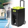 uweione Portable Tennis Ball Machine, Three-Position Adjustable Pull Rod, Dual-Mode Control, Remote Control and Mobile Phone Control, No Worries for Single Person Training view 1