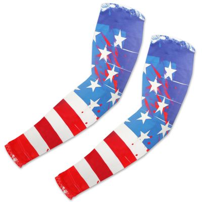 Habbiful Veterans Day Sleeves for Men Women Patriotic Arm Sleeves for Independence Day Memorial Day Decoration UV Sun Protection Arm Sleeves for Outdoors Baseball Cycling,Sport Compression Sleeves