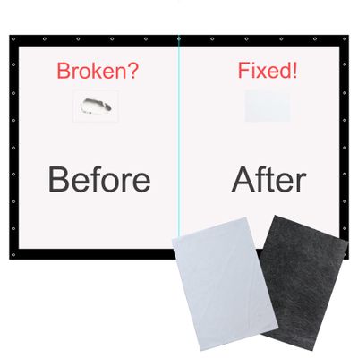 KHAMPA Impact Sports [Pack of 2] Golf Simulator Screen Patch Kit Golf Impact Screen Patch Kit Golf Enclosure Replacement Cloth Fabric Sticker [16.5 x 11.7] in Black & White Iron On
