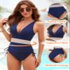 Blooming Jelly Women Tummy Control Swimsuits One Piece Slimming Bathing Suit Modest Swim Suits 2024 (L, Navy Blue) view 4