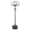 NineFit Basics Youth Portable Basketball Hoop Black White Adjustable Basketball Goal System for Indoor Outdoor