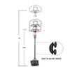 NineFit Basics Youth Portable Basketball Hoop Black White Adjustable Basketball Goal System for Indoor Outdoor view 3