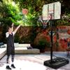 NineFit Basics Portable Basketball Hoop Basketball System 6.6 10ft Height Adjustment for Youth Adults LED Basketball Hoop Lights, Colorful Lights, Waterproof, Black view 2