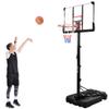 NineFit Basics Portable Basketball Hoop Basketball System 6.6 10ft Height Adjustment for Youth Adults LED Basketball Hoop Lights, Colorful Lights, Waterproof, Black view 4