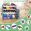 NineFit Basics Yoga Mat Holder, Yoga Mat Storage Rack, Home Gym Storage with Hooks and Wheels,Black view 2
