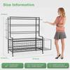 NineFit Basics Yoga Mat Holder, Yoga Mat Storage Rack, Home Gym Storage with Hooks and Wheels,Black view 4