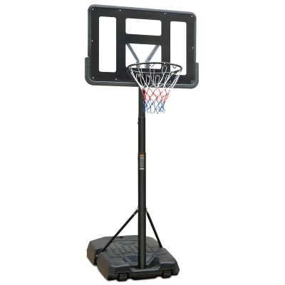 NineFit Basics Portable Basketball Hoop Height Adjustable Basketball Hoop Stand 6.6ft 10ft with 44 Inch Backboard and Wheels for Adults Teens Outdoor Indoor, Black