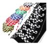 Checkered Grid Flat Shoelace Sneaker Shoe Laces Colors Shoestring Printing Ribbons Shoelaces Lacing (Color : Black white, Size : 140cm) view 2