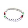 Huangshanshan Palestine Flag String Bracelet Red Black White Green Rope Braided Bangle (5336 white) view 1