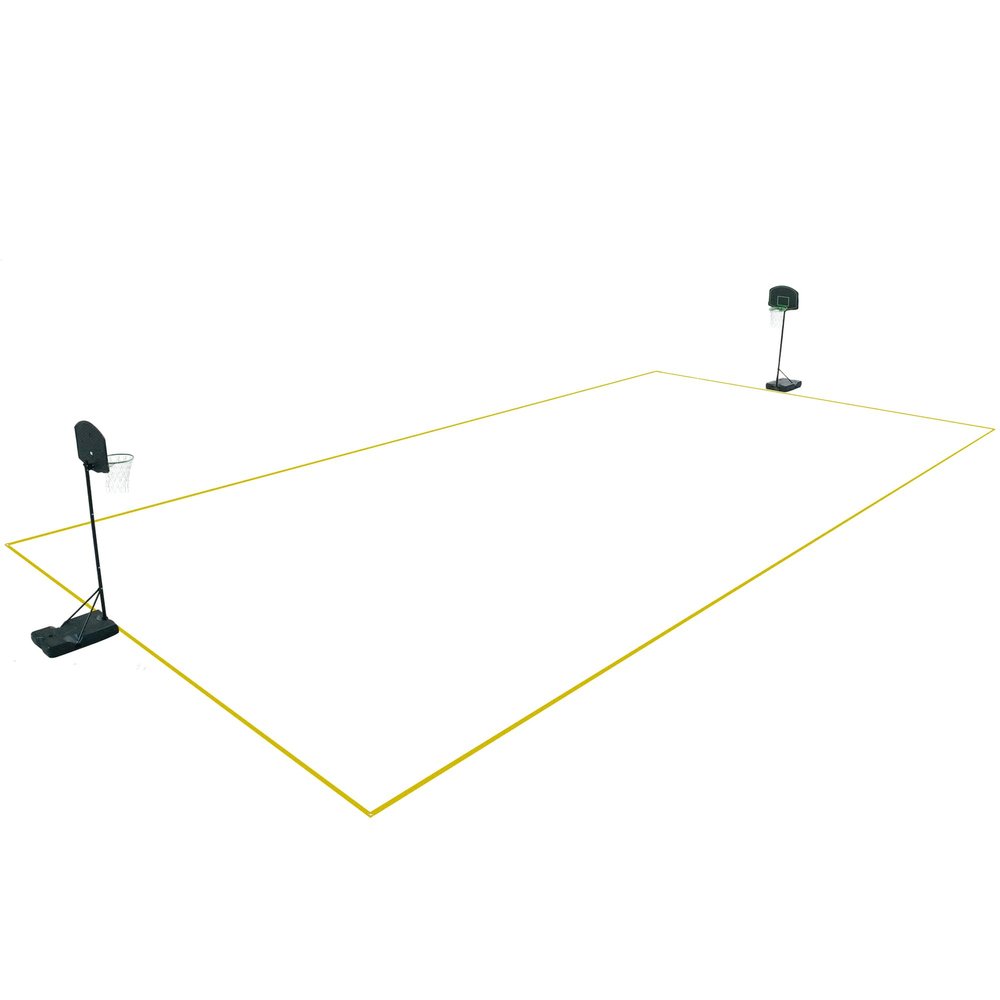 NineFit Basics Basketball Hoop System Stand with 30in Backboard, Height Adjustable 60Inch 78Inch for Indoor Outdoor, Fillable Base with Wheels for s, Youth, Black