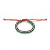 Huangshanshan Palestine Flag String Bracelet Red Black White Green Rope Braided Bangle (5343 gold) view 1