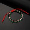 Huangshanshan Palestine Flag String Bracelet Red Black White Green Rope Braided Bangle (5343 gold) view 2