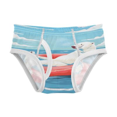 ALAZA Hipster Polar Bear Boys' Briefs Soft Underwear Available in Sizes 8y Multicolor