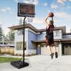 NineFit Basics Portable Basketball Hoop Goal, Outdoor Basketball System with 8.5 10ft Height Adjustment in 35'' Backboard for Youth, Black view 1