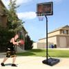 NineFit Basics Portable Basketball Hoop Goal, Outdoor Basketball System with 8.5 10ft Height Adjustment in 35'' Backboard for Youth, Black view 2