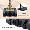 NineFit Basics Portable Basketball Hoop Goal, Outdoor Basketball System with 8.5 10ft Height Adjustment in 35'' Backboard for Youth, Black view 4