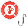 Life Ring, 23" Boat Safety Throw Rings, Life Preserver Ring with Bracket and 98.5 FT Floating Rescue Rope view 1