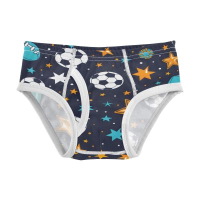 ALAZA Soccer American Football Star Boys' Briefs Soft Underwear Available in Sizes 8y Multicolor