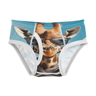 ALAZA Giraffe Sky Boys' Briefs Soft Underwear Available in Sizes 4t Multicolor