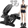 RWGOVLU Steppers for Exercise, Mini Stepper Machine with Display and Resistance Bands for Home Workout, Up Down Stepper for Leg Arm Full Body Trainer Fitness Step view 1