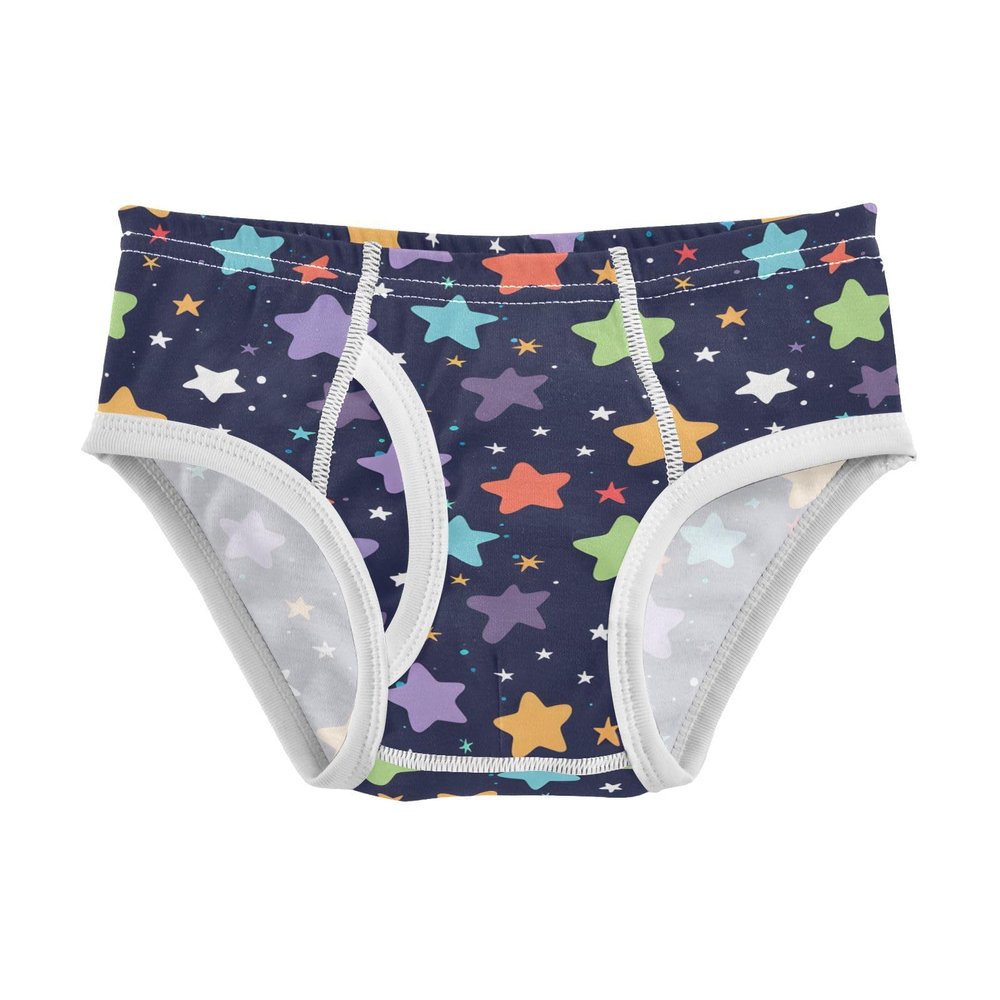 ALAZA Star Blue Yellow Boys' Briefs Soft Underwear Available in Sizes 2t