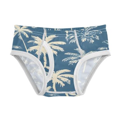 ALAZA Coconut Tree Blue Summer Boys' Briefs Soft Underwear Available in Sizes 2t
