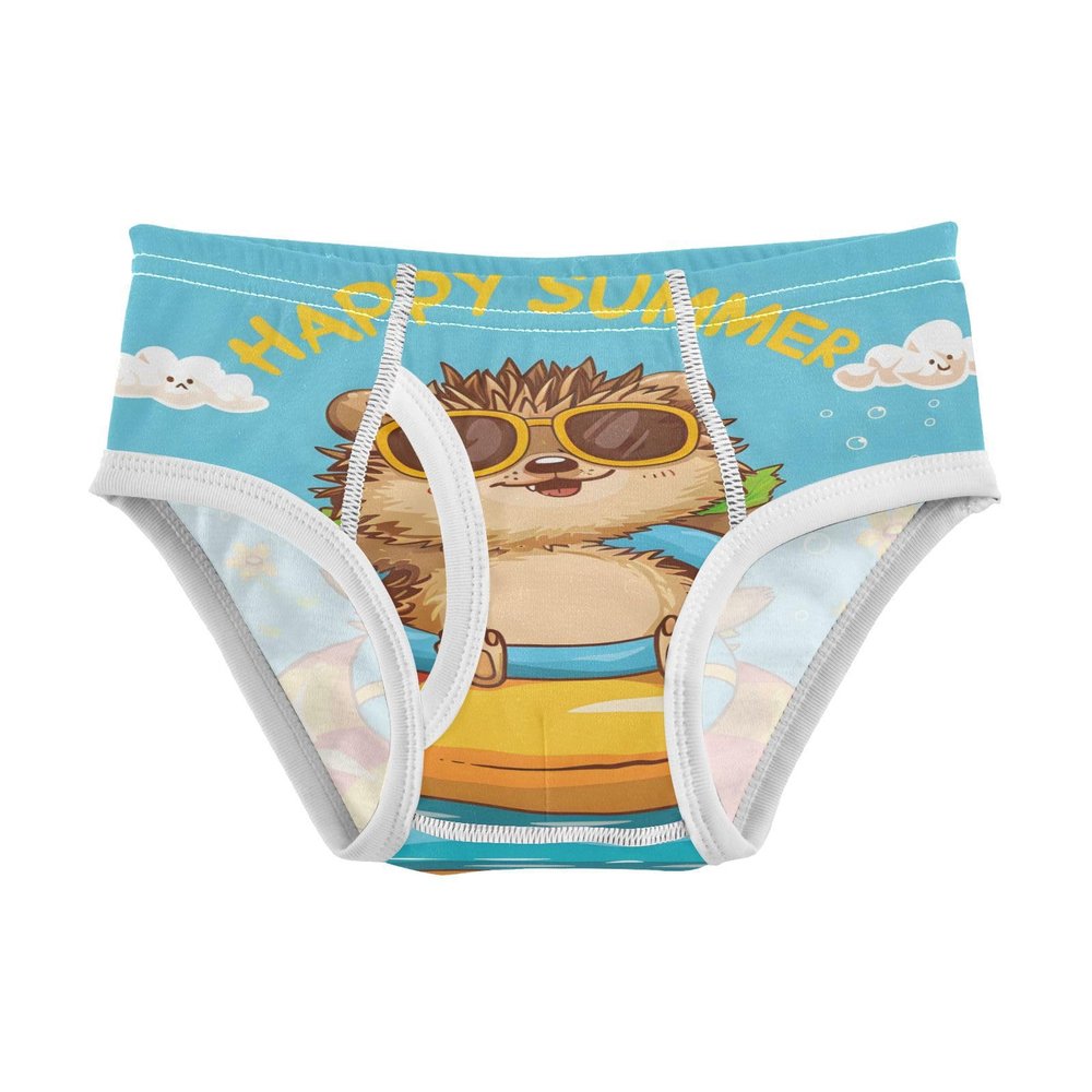 ALAZA Hedgehog Summer Boys' Briefs Soft Underwear Available in Sizes 2t Multicolor